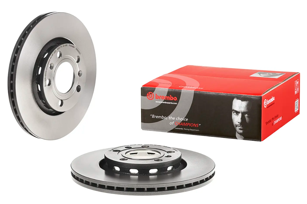 BREMBO -  Rear Vented Brake Disc Pair Coated - 280mm Diameter