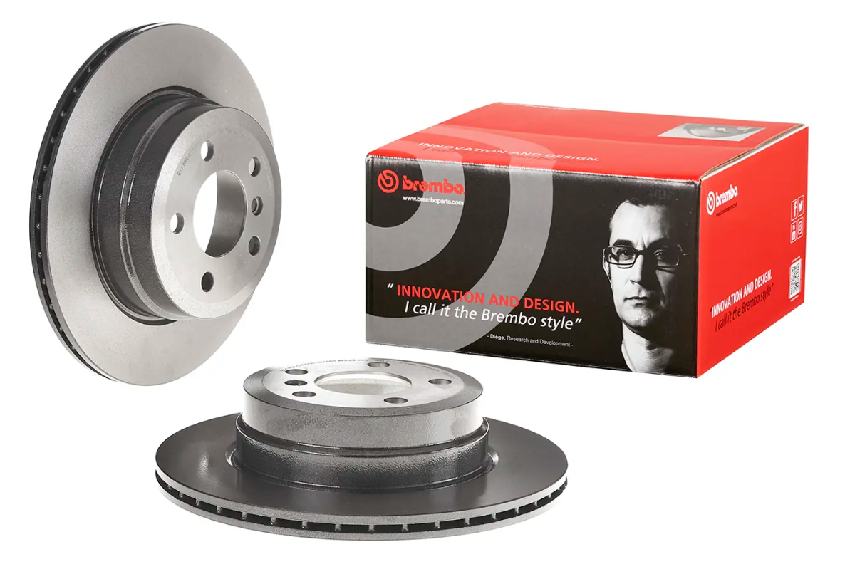 BREMBO -  Rear Vented Brake Disc Pair Coated - 320mm Diameter