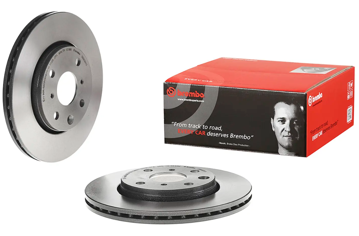BREMBO -  Front Vented Brake Disc Pair Coated - 247mm Diameter
