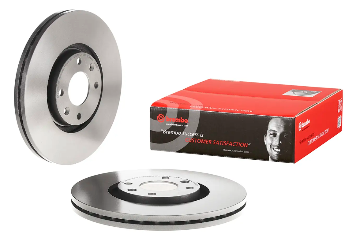 BREMBO -  Front Vented Brake Disc Pair Coated - 302mm Diameter