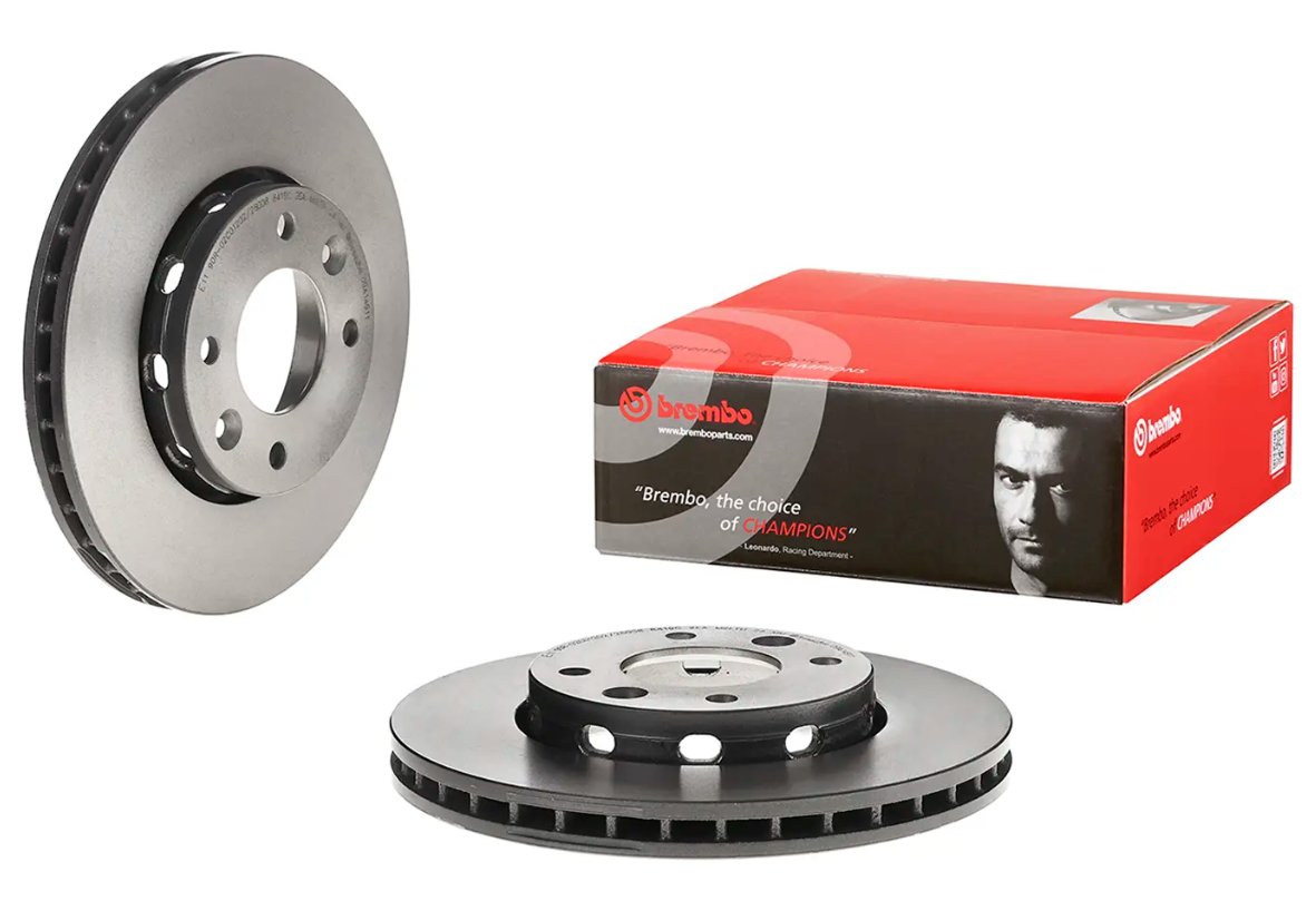 BREMBO -  Front Vented Brake Disc Pair Coated - 280mm Diameter