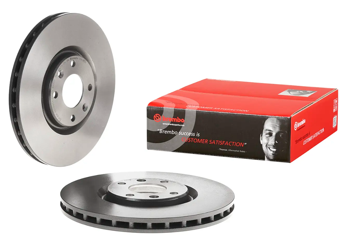 BREMBO -  Vented Brake Disc Pair Coated - 302mm Diameter
