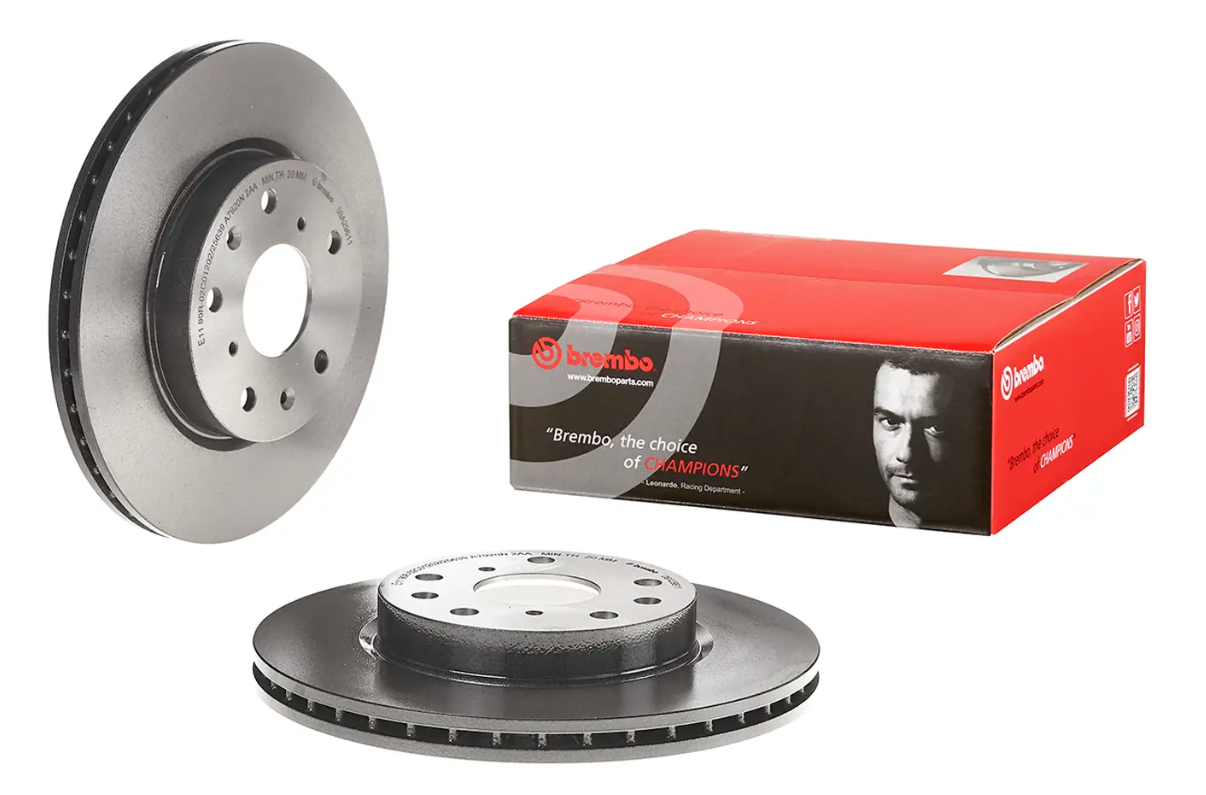 BREMBO -  Front Vented Brake Disc Pair Coated - 280mm Diameter