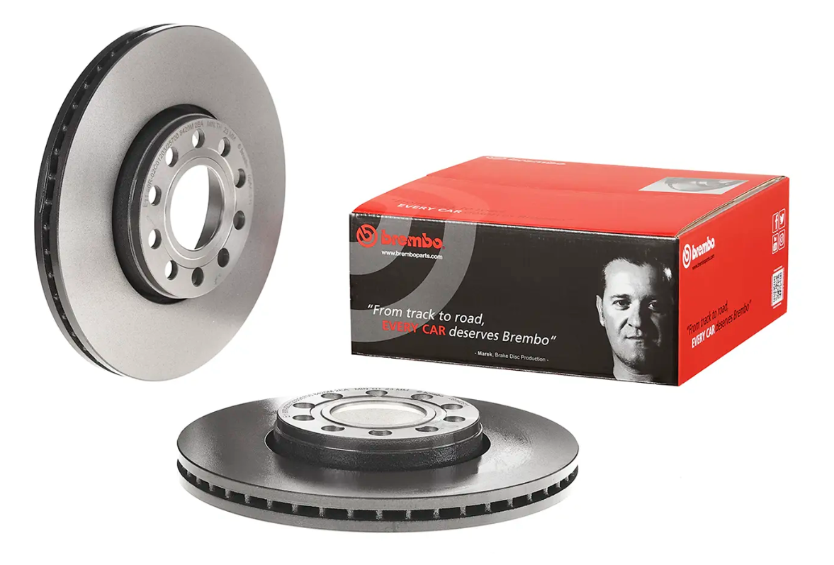 BREMBO -  Front Vented Brake Disc Pair Coated - 288mm Diameter