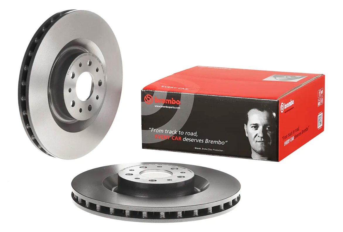 BREMBO -  Front Vented Brake Disc Pair Coated - 305mm Diameter