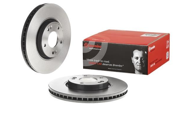 BREMBO -  Front Vented Brake Disc Pair Coated - 300mm Diameter