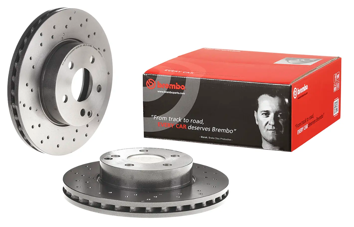 BREMBO -  Front Vented Brake Disc Pair Coated - 295mm Diameter