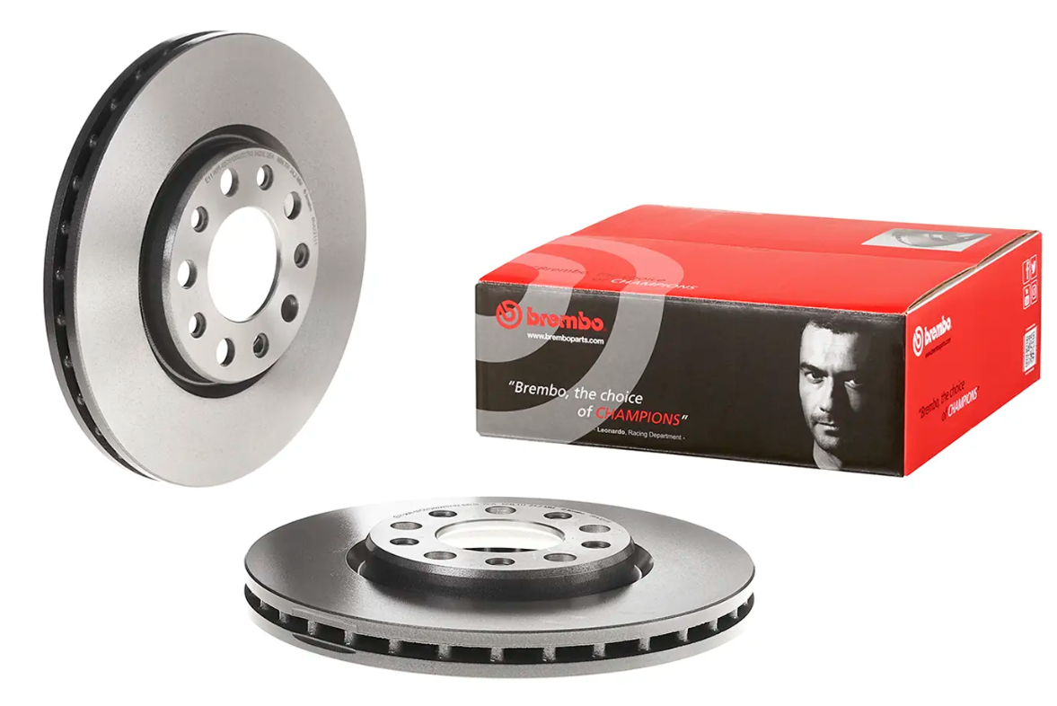 BREMBO -  Front Vented Brake Disc Pair Coated - 281mm Diameter