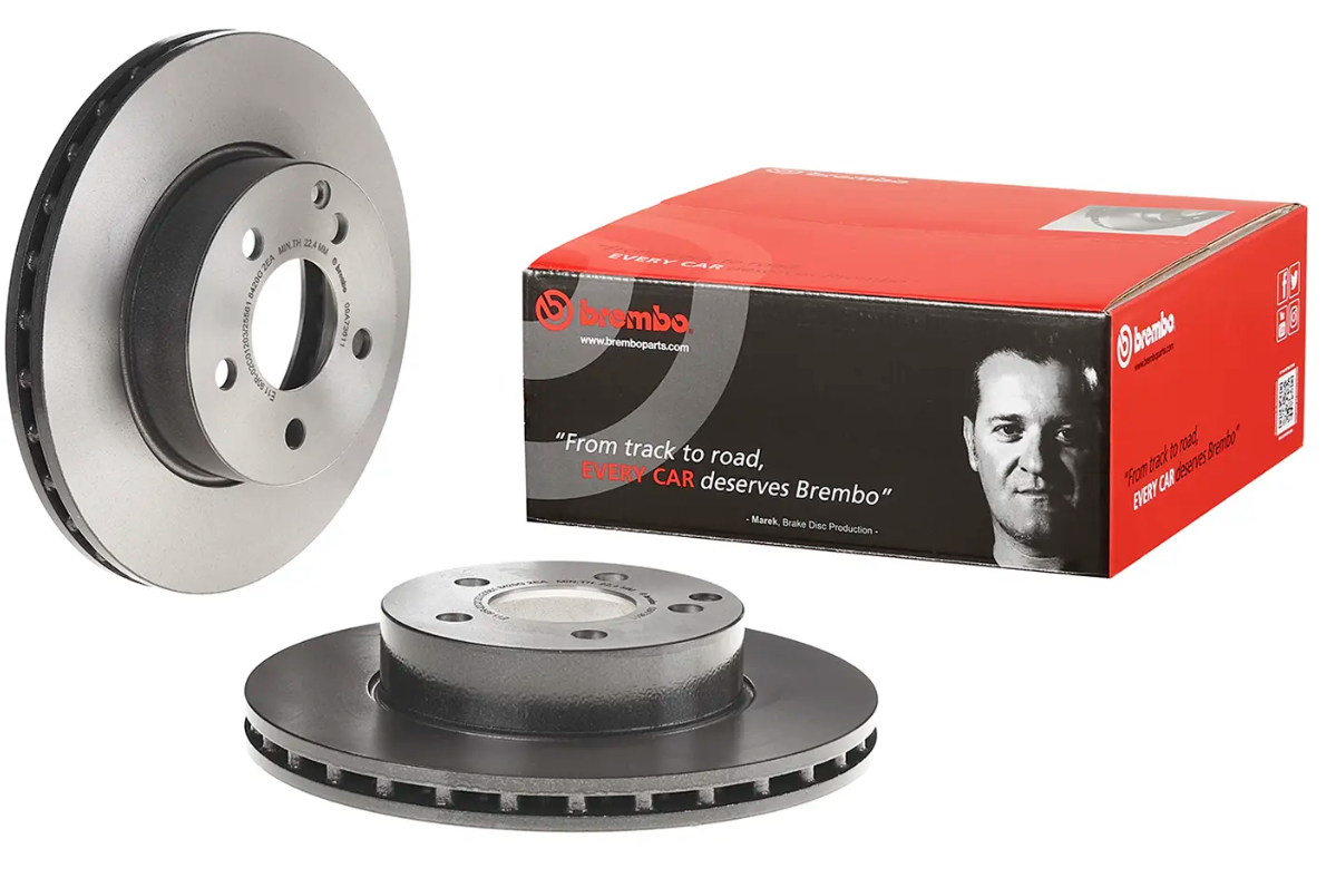 BREMBO -  Front Vented Brake Disc Pair Coated - 288mm Diameter