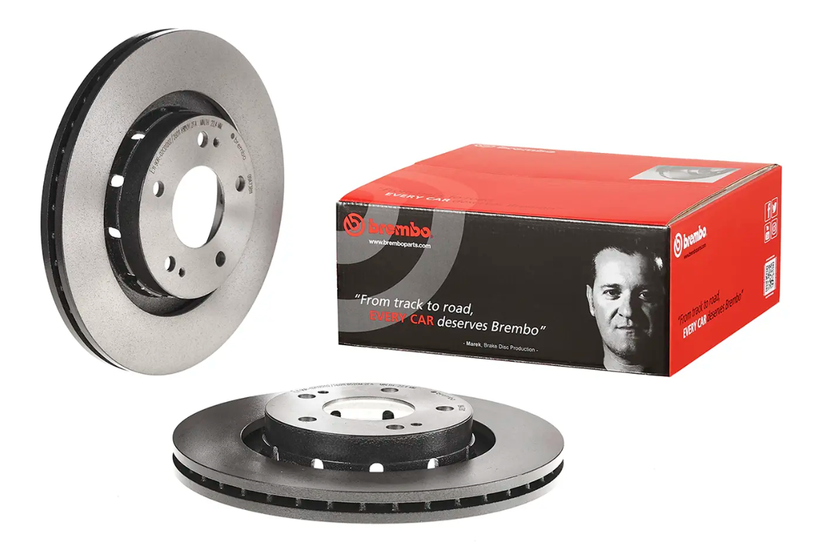 BREMBO -  Front Vented Brake Disc Pair Coated - 294mm Diameter