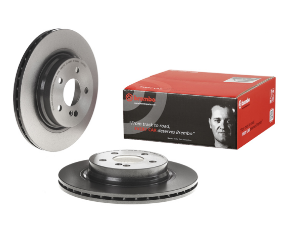 BREMBO -  Rear Vented Brake Disc Pair Coated - 300mm Diameter