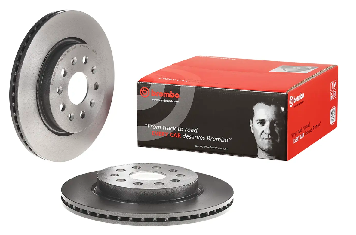 BREMBO -  Rear Vented Brake Disc Pair Coated - 315mm Diameter