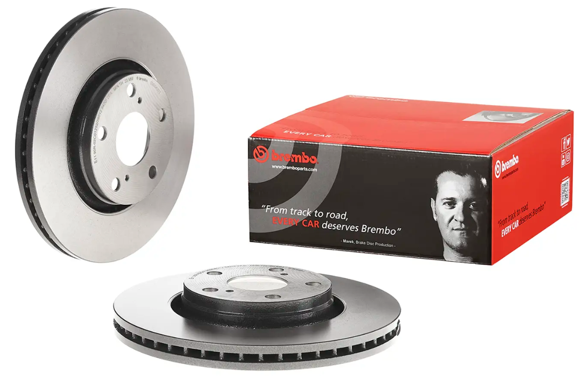 BREMBO -  Front Vented Brake Disc Pair Coated - 295mm Diameter