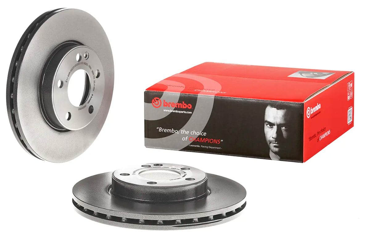 BREMBO -  Front Vented Brake Disc Pair Coated - 280mm Diameter