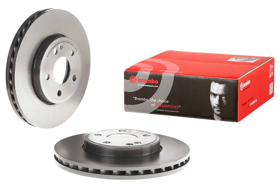 BREMBO -  Front Vented Brake Disc Pair Coated - 295mm Diameter