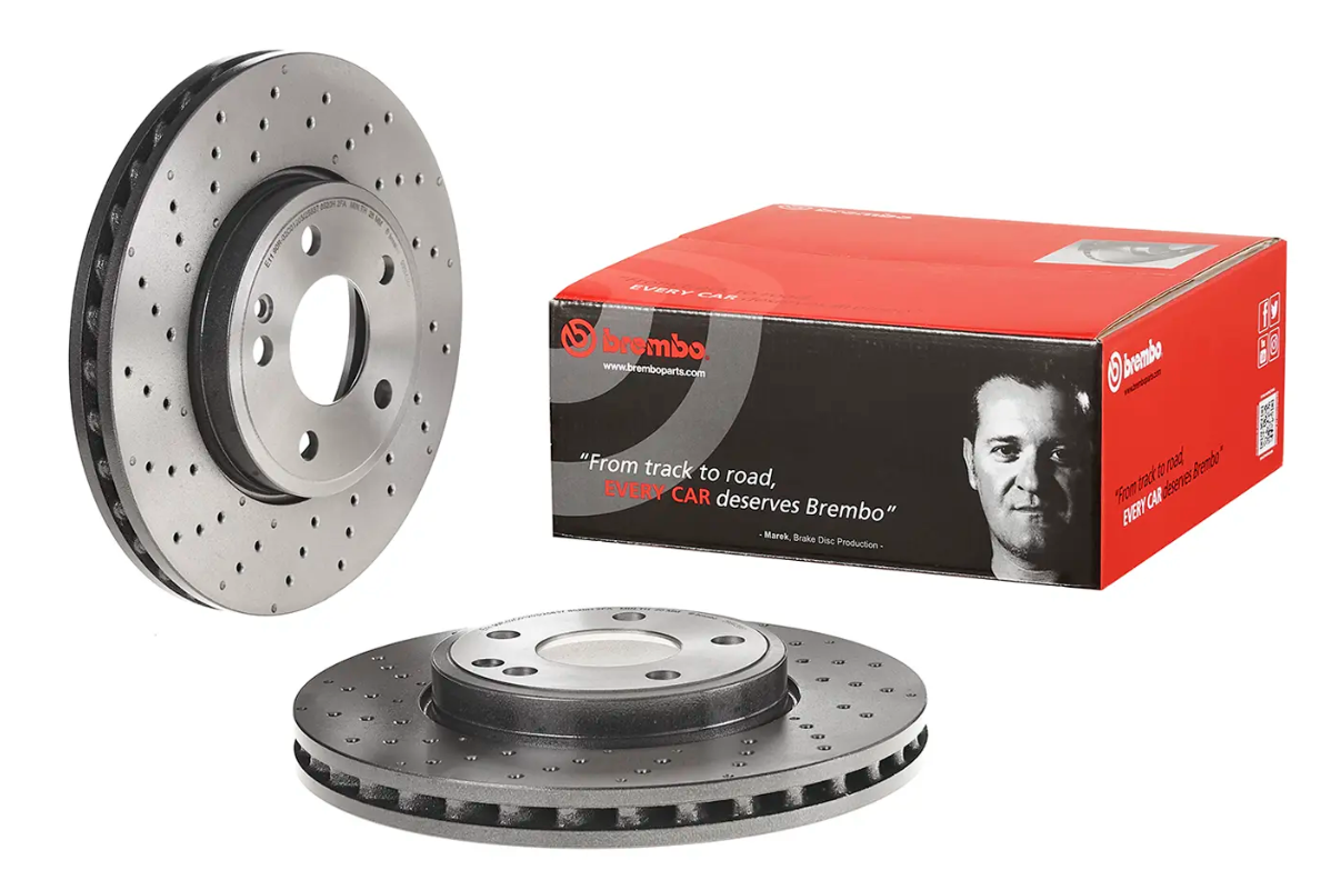 BREMBO -  Front Vented Brake Disc Pair Coated - 295mm Diameter
