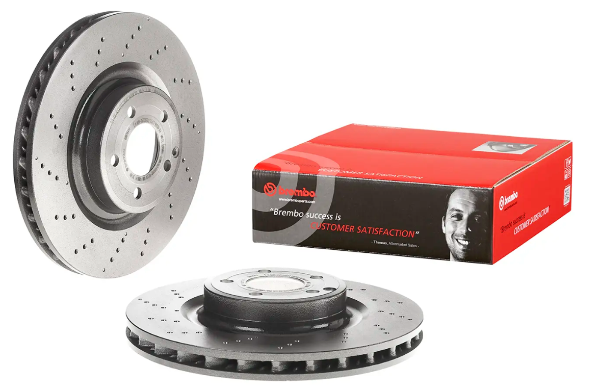 BREMBO -  Front Vented Brake Disc Coated - 344mm Diameter