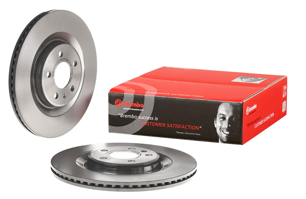 BREMBO -  Rear Vented Brake Disc Pair Coated - 330mm Diameter