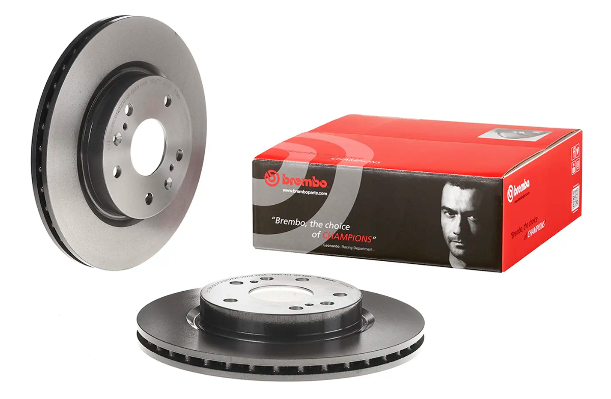 BREMBO -  Front Vented Brake Disc Pair Coated - 279.5mm Diameter