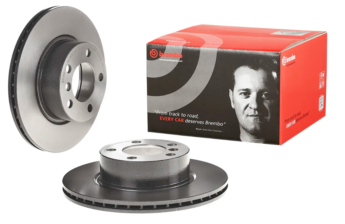 BREMBO -  Front Vented Brake Disc Pair Coated - 300mm Diameter