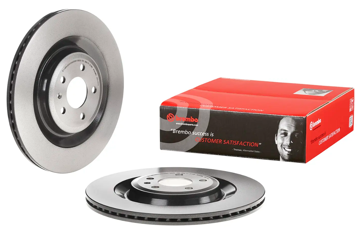 BREMBO -  Rear Vented Brake Disc Pair - 356mm Diameter