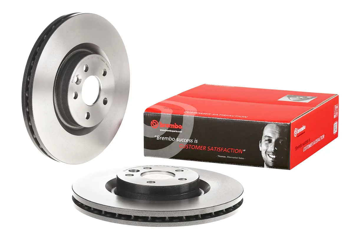 BREMBO -  Rear Vented Brake Disc Pair Coated - 325mm Diameter