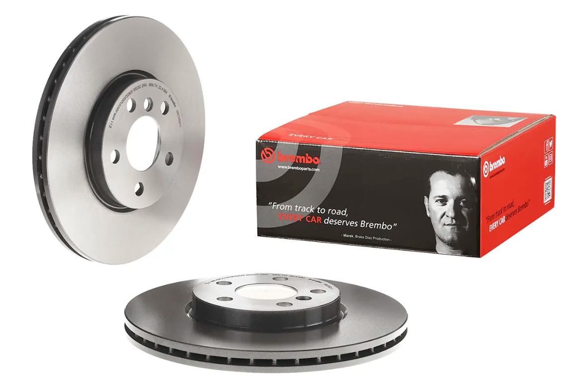 BREMBO -  Front Vented Brake Disc Pair Coated - 307mm Diameter