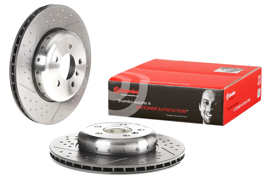 BREMBO -  Rear Vented Brake Disc Coated - 345mm Diameter