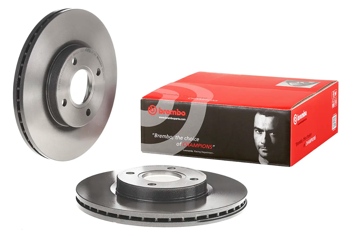 BREMBO -  Front Vented Brake Disc Pair Coated - 278mm Diameter
