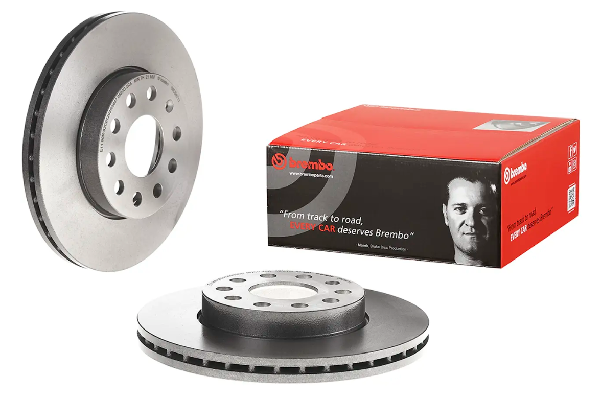 BREMBO -  Front Vented Brake Disc Pair Coated - 276mm Diameter