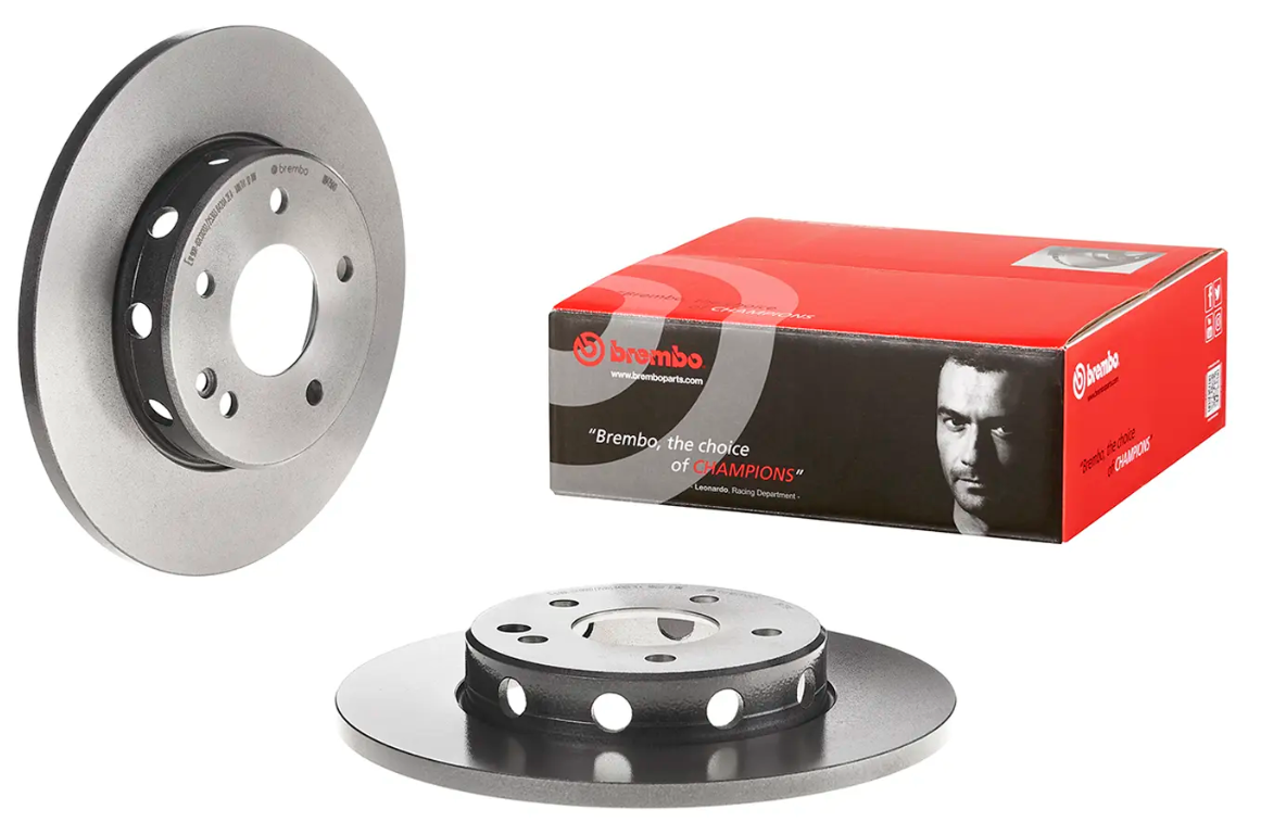 BREMBO -  Front Solid Brake Disc Pair Coated - 284mm Diameter