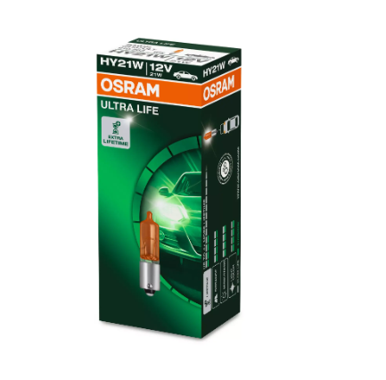OSRAM -  12V BULB - Ultra Life HY21W Amber
