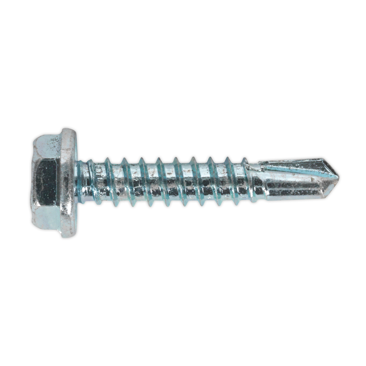 SEALEY -  Self-Drilling Screw 4.8 x 25mm Hex Head Zinc Pack of 100