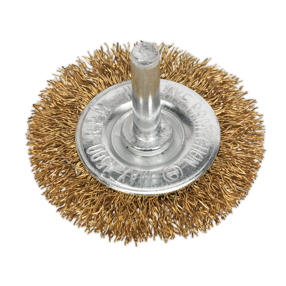 Crimped Flat Wire Brush Ø50mm with 6mm Shaft