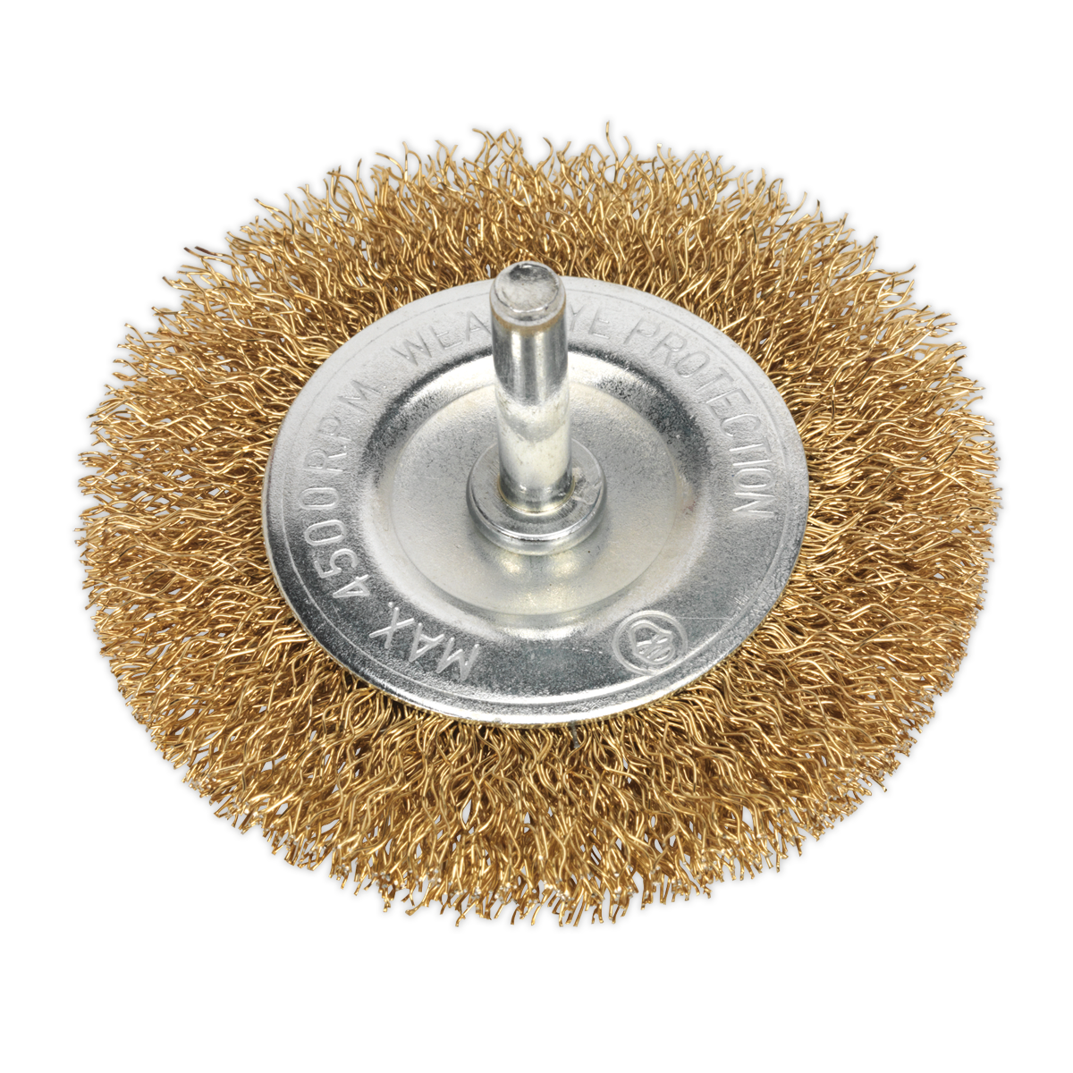 SEALEY -  Crimped Flat Wire Brush Ø75mm Ø6mm Shaft