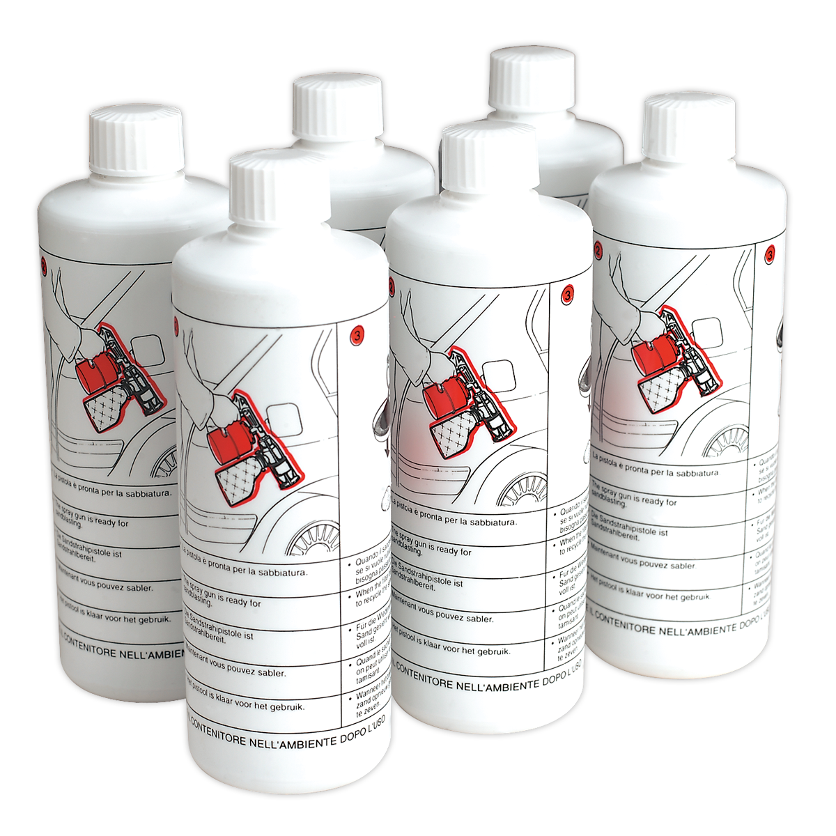 Shot Blasting Sand - Pack of 6