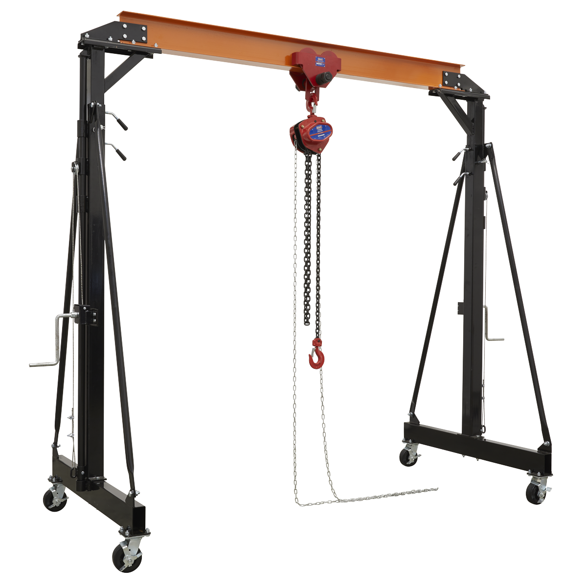 Portable Lifting Gantry Crane Adjustable 2 Tonne & Hoist Combo