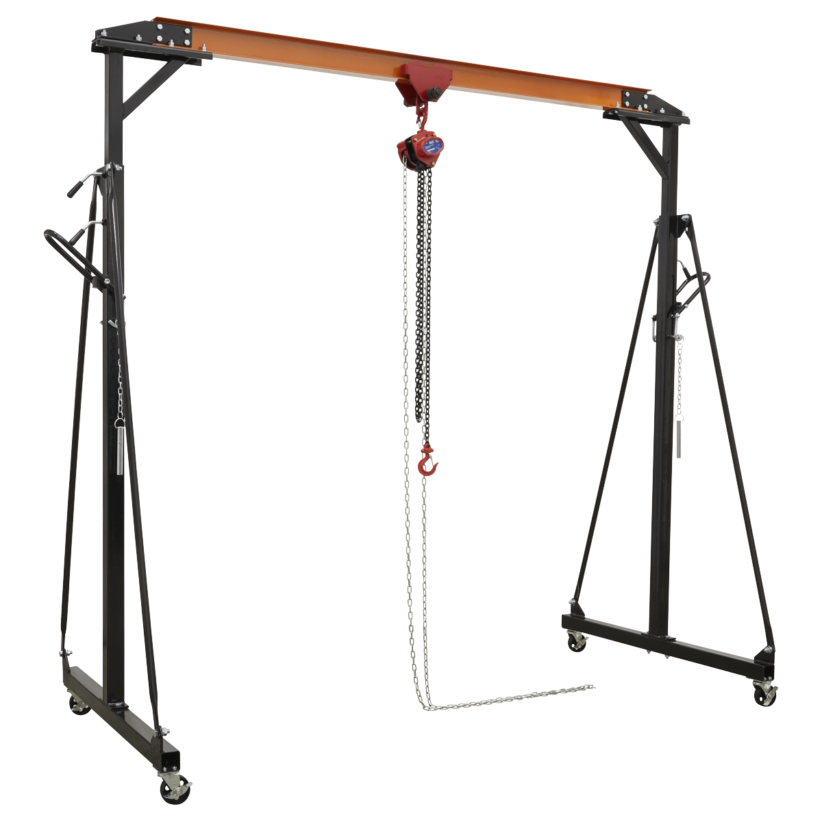 Portable Lifting Gantry Crane Adjustable 0.5 Tonne & Hoist Combo