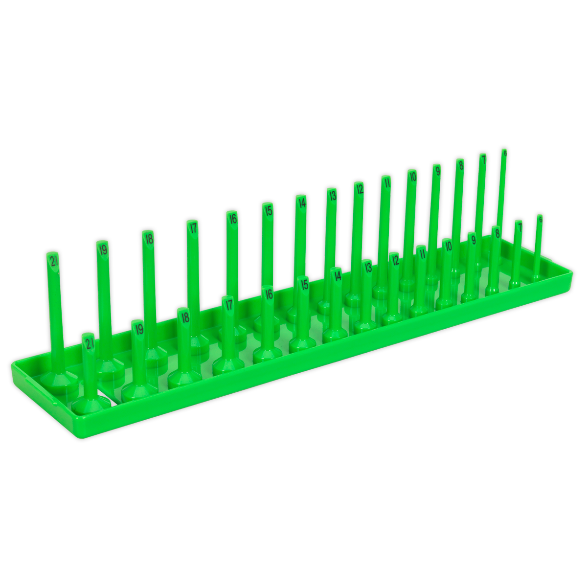 Socket Holder 3/8"Sq Drive 6-21mm Hi-Vis Green