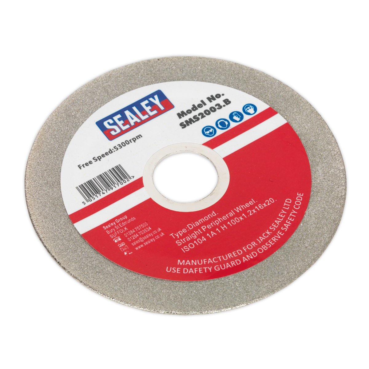 SEALEY -  Grinding Disc Diamond Coated 100mm for SMS2003