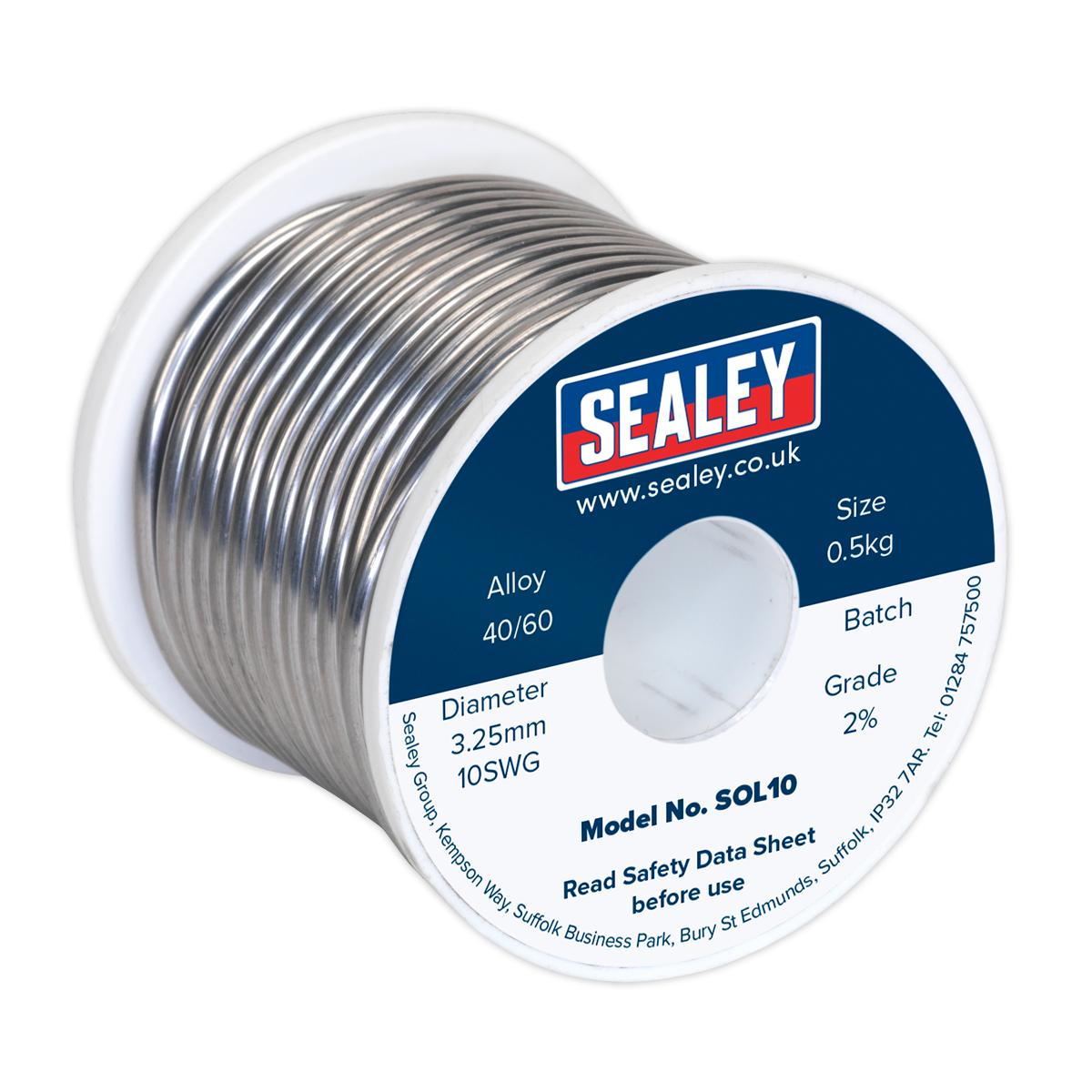 Solder Wire Quick Flow 3.25mm/10SWG 40/60 0.5kg Reel