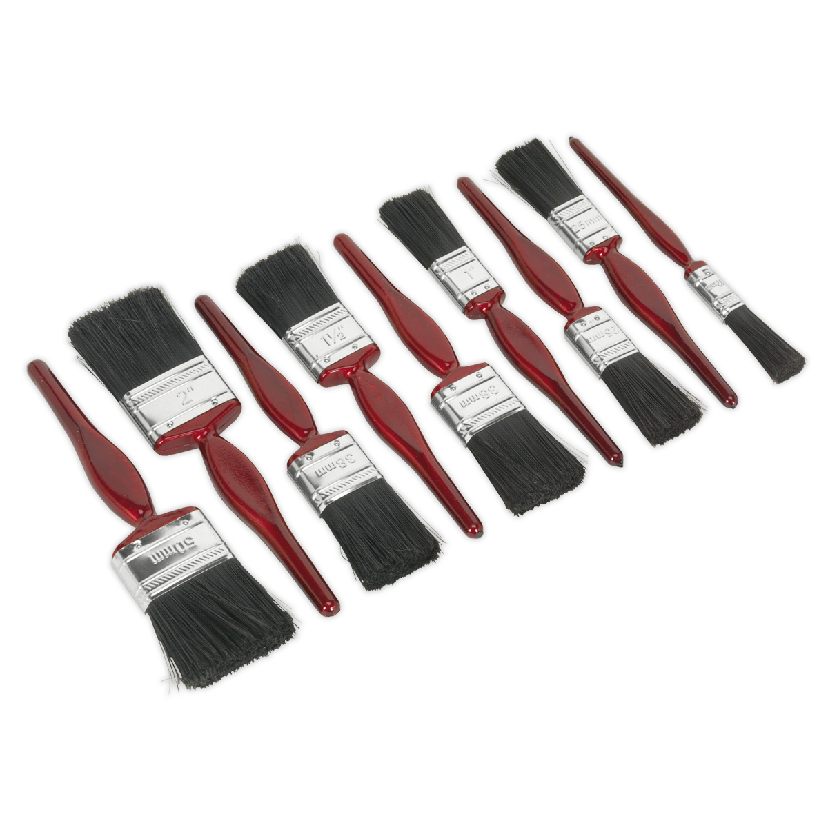Pure Bristle Paint Brush Set 9pc
