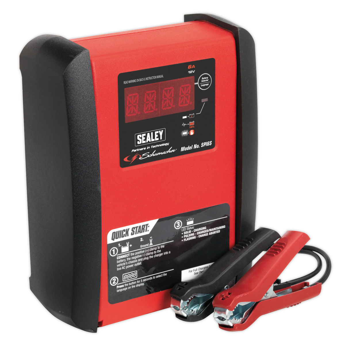 Intelligent Speed Charge Battery Charger/Maintainer 6A 12V