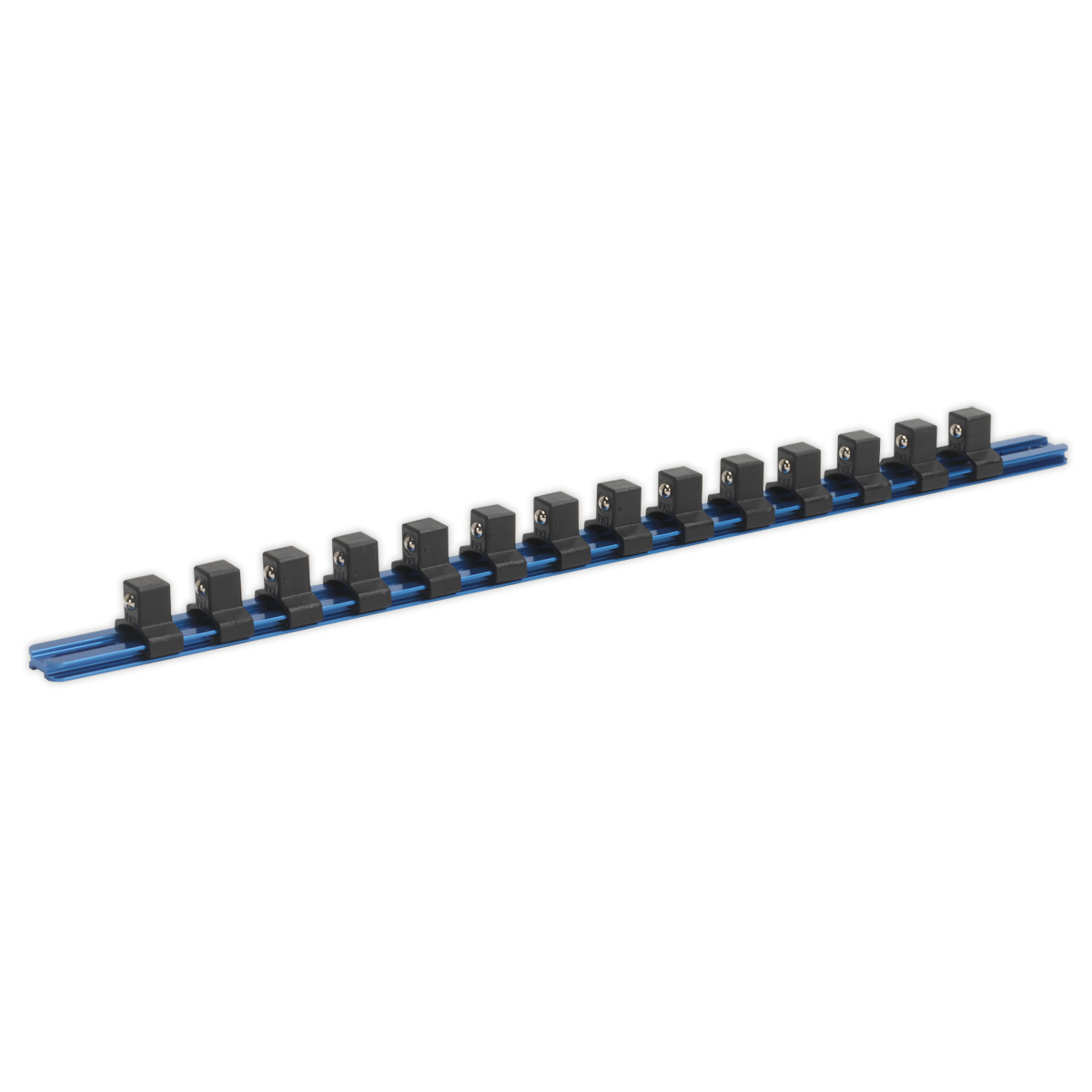 Socket Retaining Rail with 14 Clips Aluminium 1/2"Sq Drive