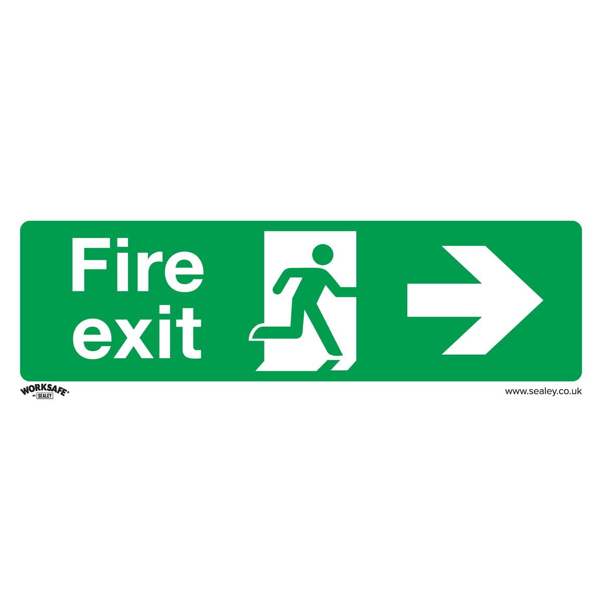 Safe Conditions Safety Sign - Fire Exit (Right) - Rigid Plastic - Pack of 10