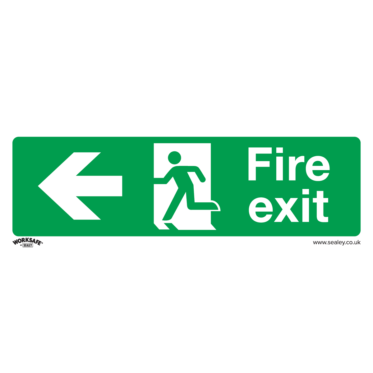 Safe Conditions Safety Sign - Fire Exit (Left) - Rigid Plastic - Pack of 10