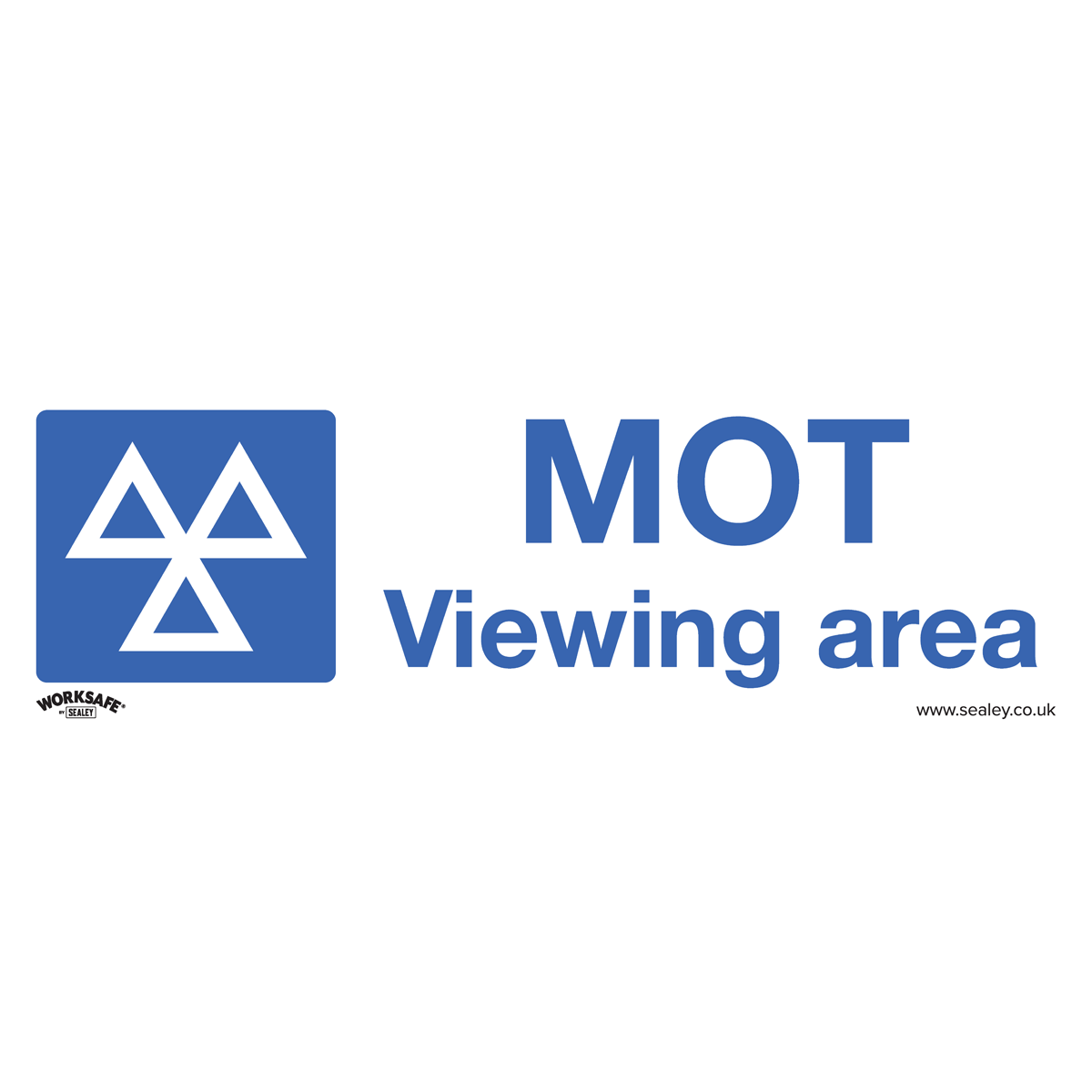 Warning Safety Sign - MOT Viewing Area - Self-Adhesive Vinyl - Pack of 10