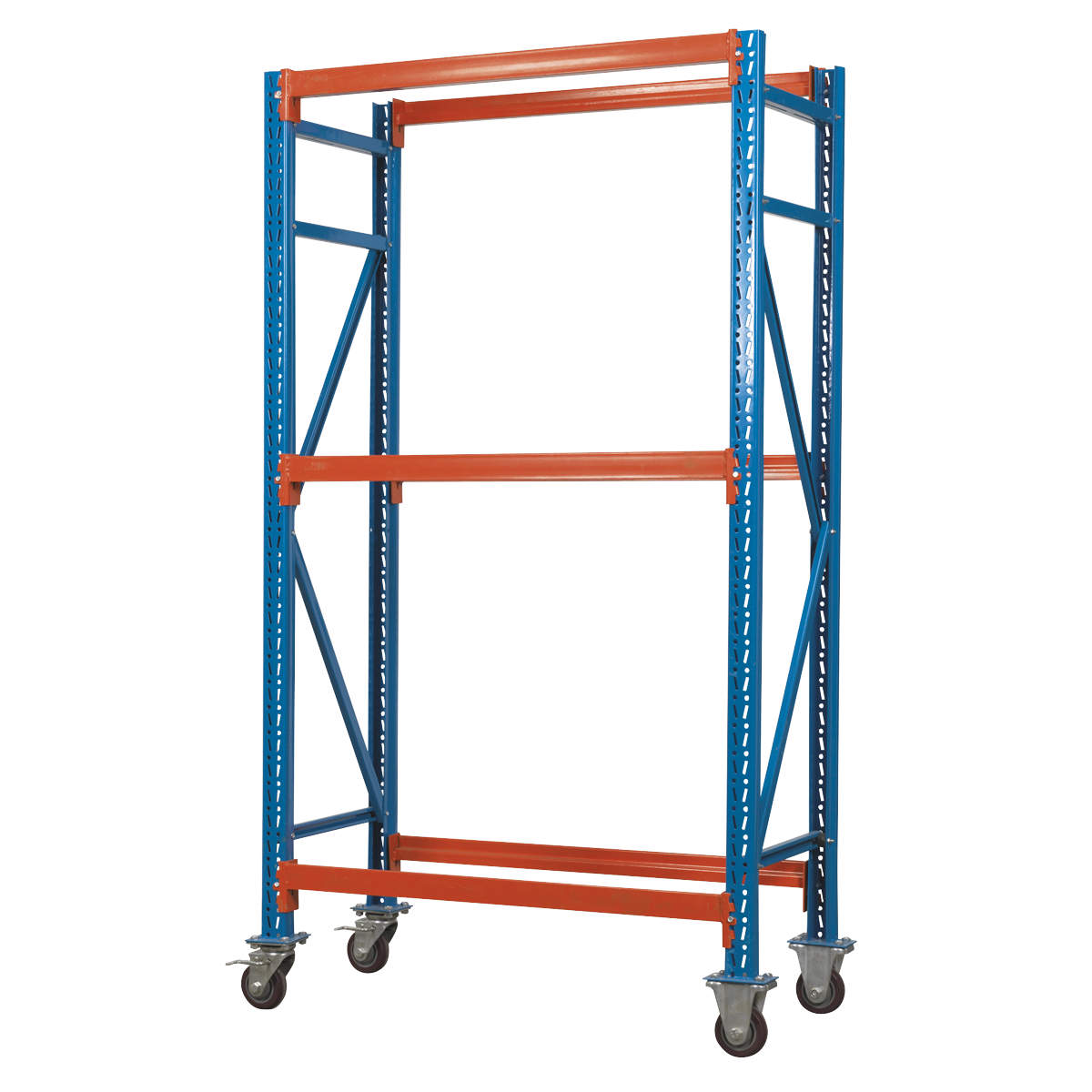 2-Level Mobile Tyre Rack 200kg Capacity Per Level