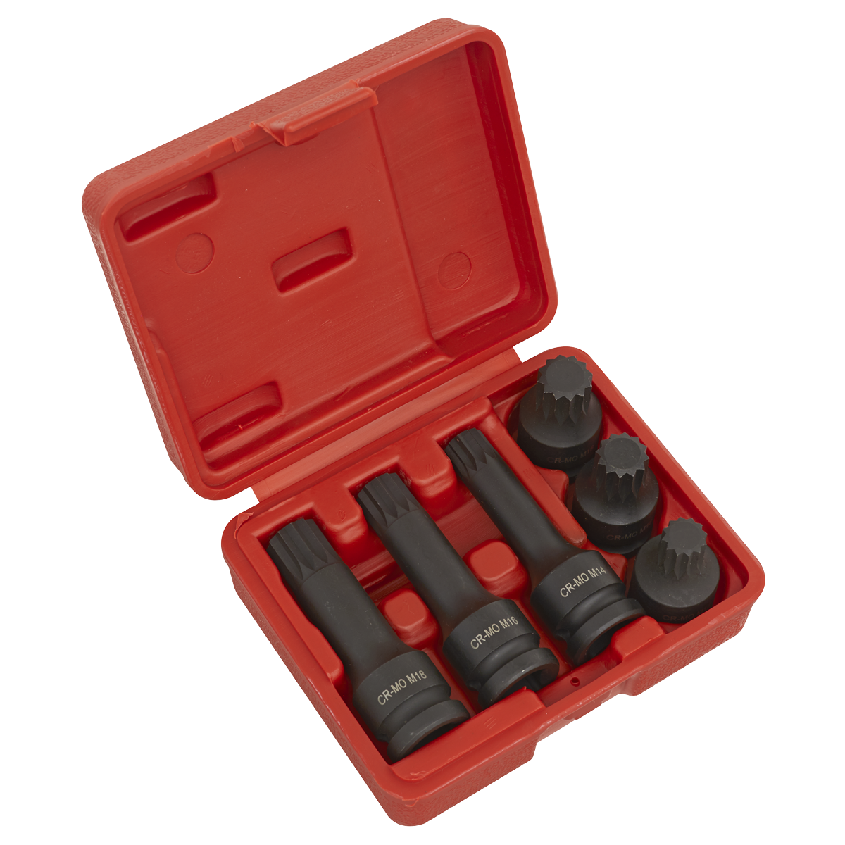 Impact Spline Socket Bit Set 6pc 1/2"Sq Drive