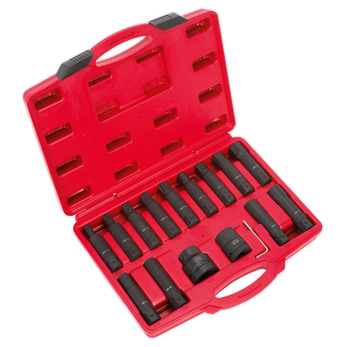 Impact Hex, TRX-Star* & TRX-Star* Female Socket Bit Set 16pc 3/4" & 1"Sq Drive